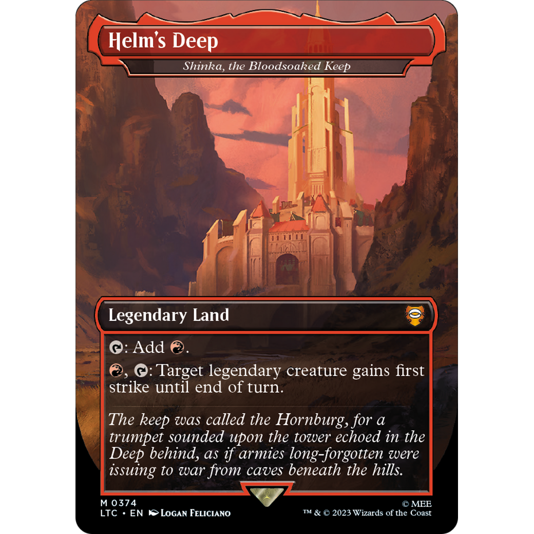 Shinka, the Bloodsoaked Keep (LTC-374) - Tales of Middle-earth Commander / Helm's Deep (Borderless) Foil