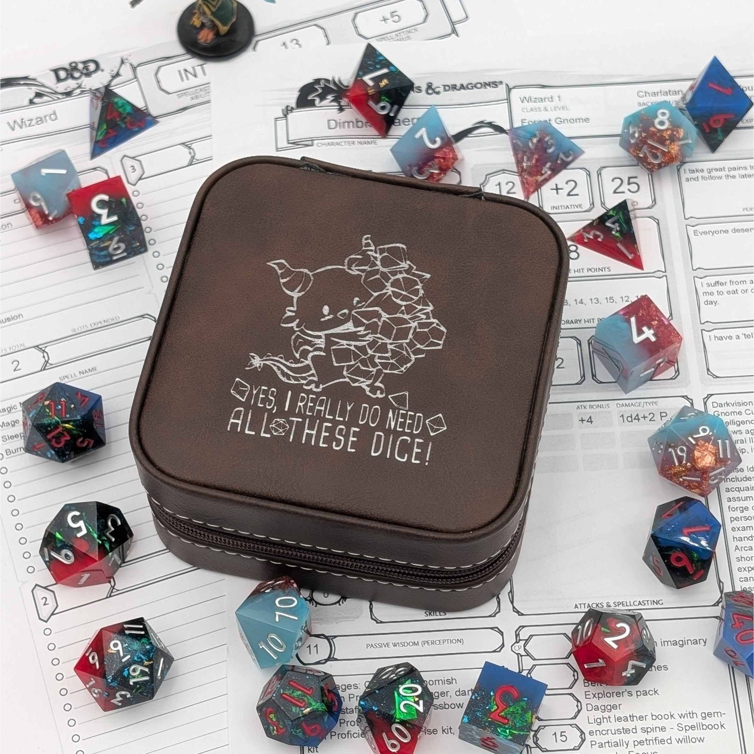 Dragon Dice Horder - D&D Leather Dice Box