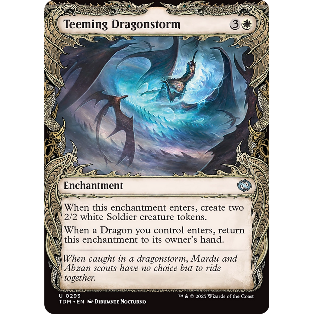 Teeming Dragonstorm (TDM-293) - Tarkir: Dragonstorm: (Showcase, enchantment) Foil