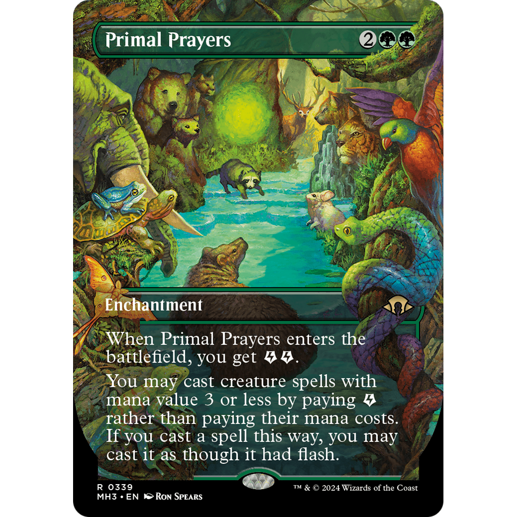 Primal Prayers (MH3-339) - Modern Horizons 3 (Borderless) Foil