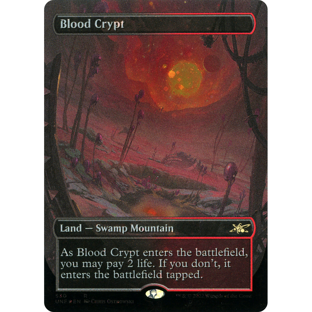 Blood Crypt (Borderless) (Galaxy Foil) (UNF-530) - Unfinity (Borderless) Foil