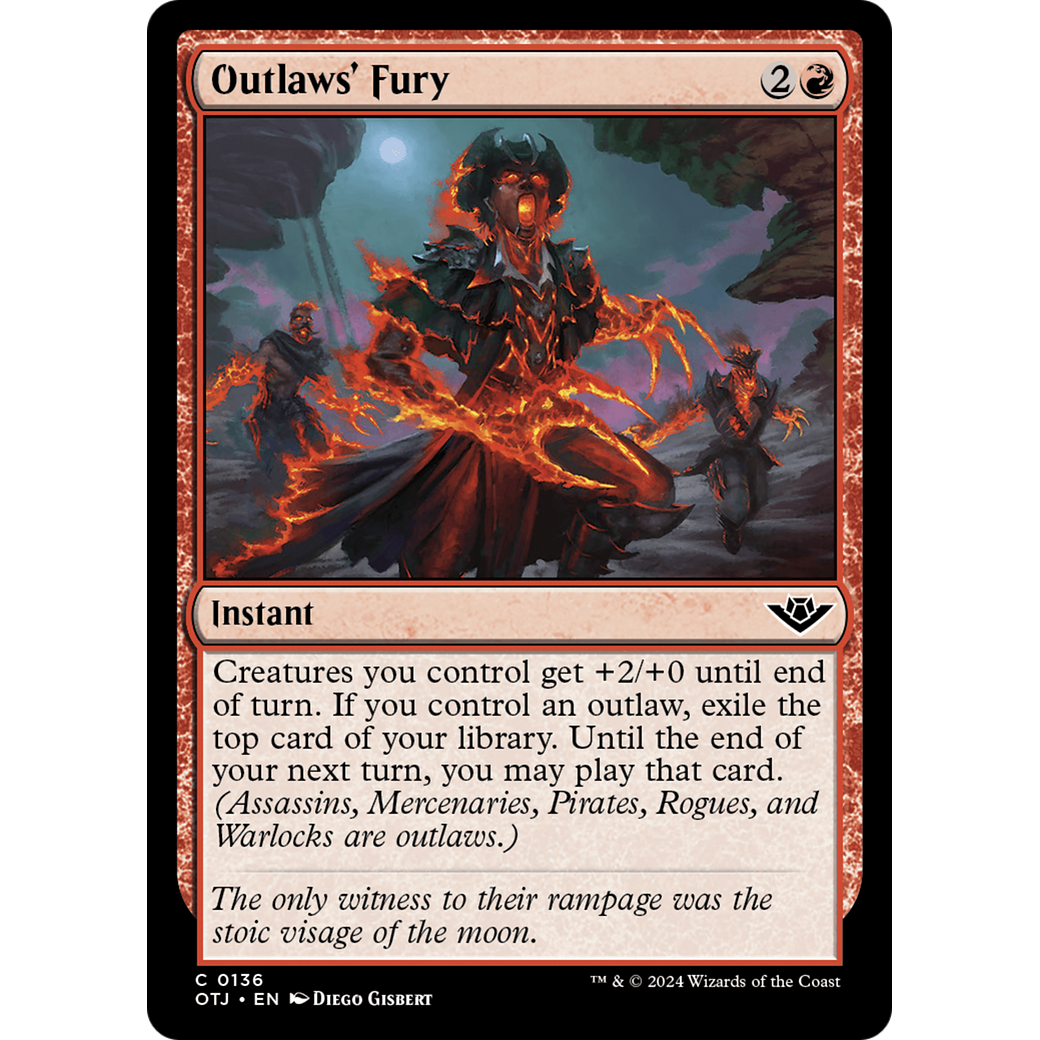 Outlaws' Fury (OTJ-136) - Outlaws of Thunder Junction Foil
