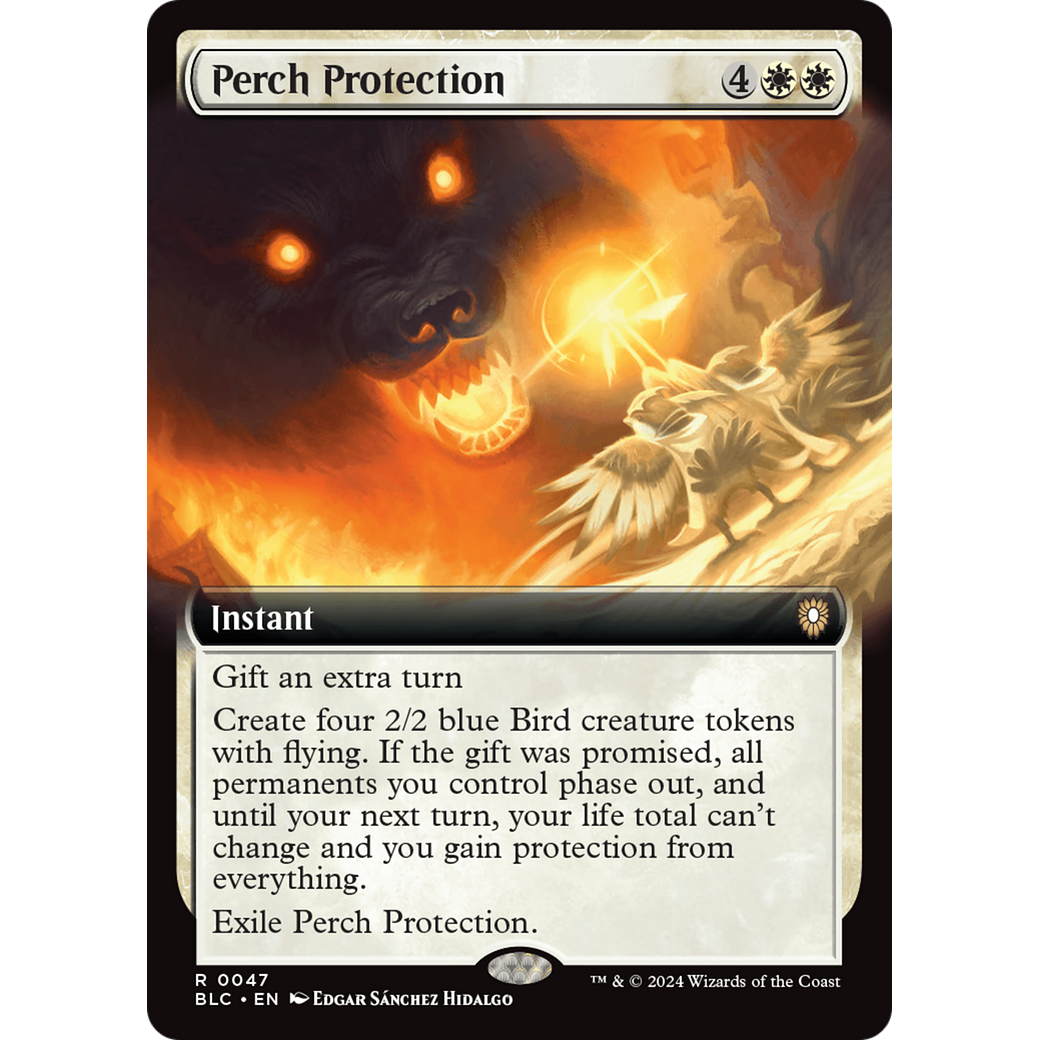 Perch Protection (BLC-047) - Bloomburrow Commander: (Extended Art)