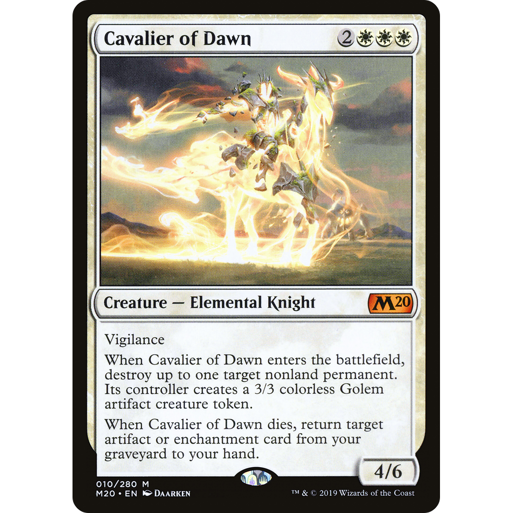 Cavalier of Dawn (M20-010) - Core Set 2020 Foil