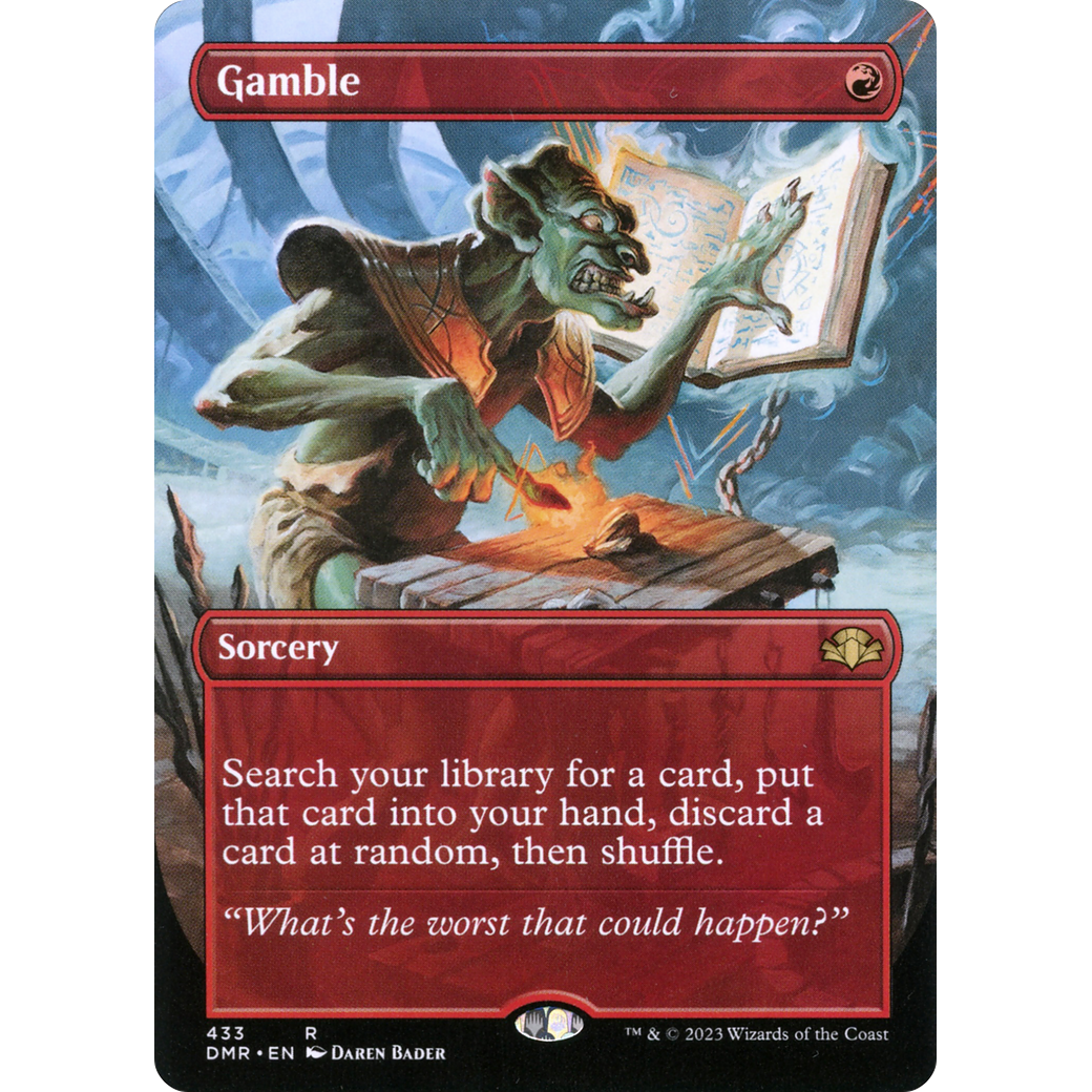 Gamble (Borderless) (DMR-433) - Dominaria Remastered (Borderless) Foil