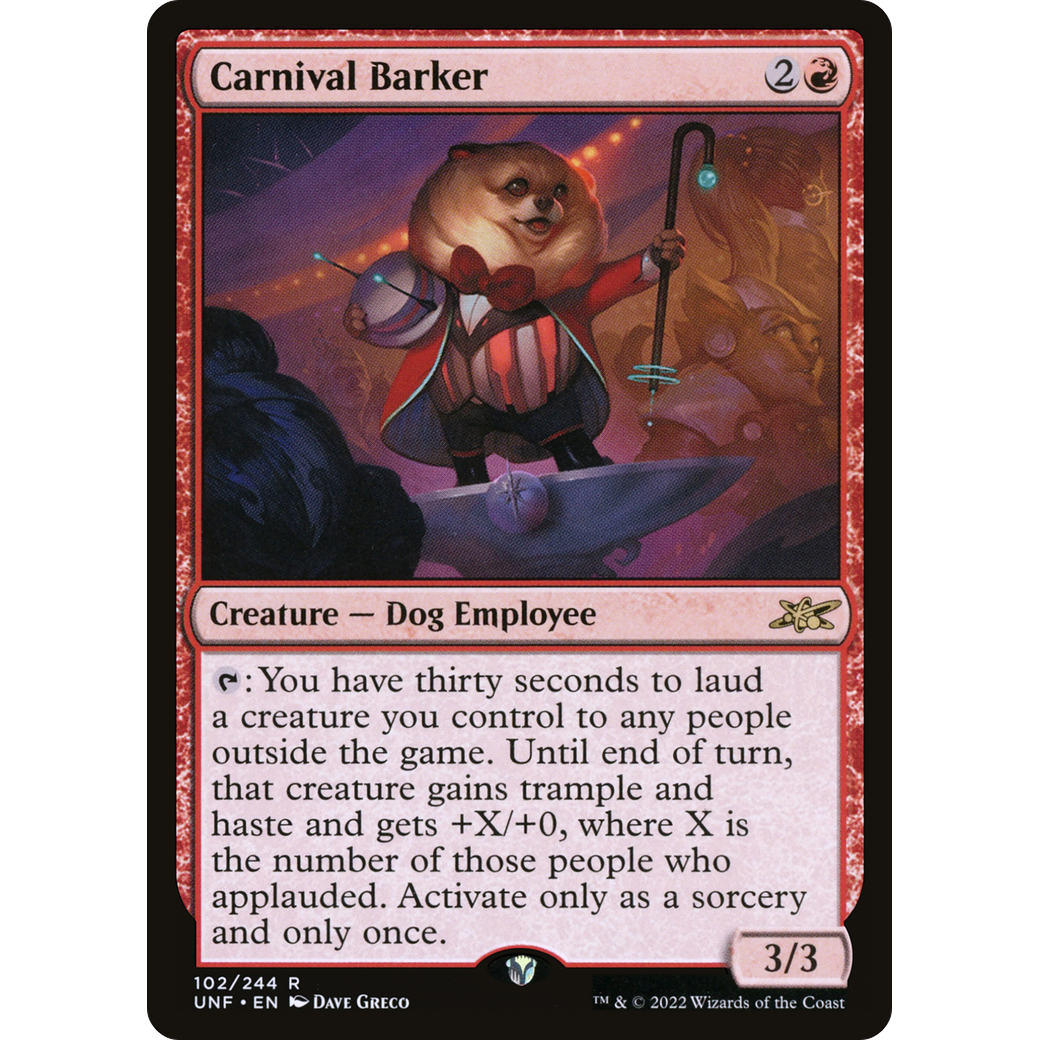 Carnival Barker (UNF-102) - Unfinity Foil