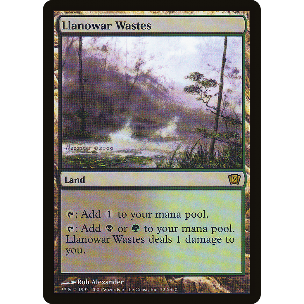 Llanowar Wastes (9ED-322) - 9th Edition