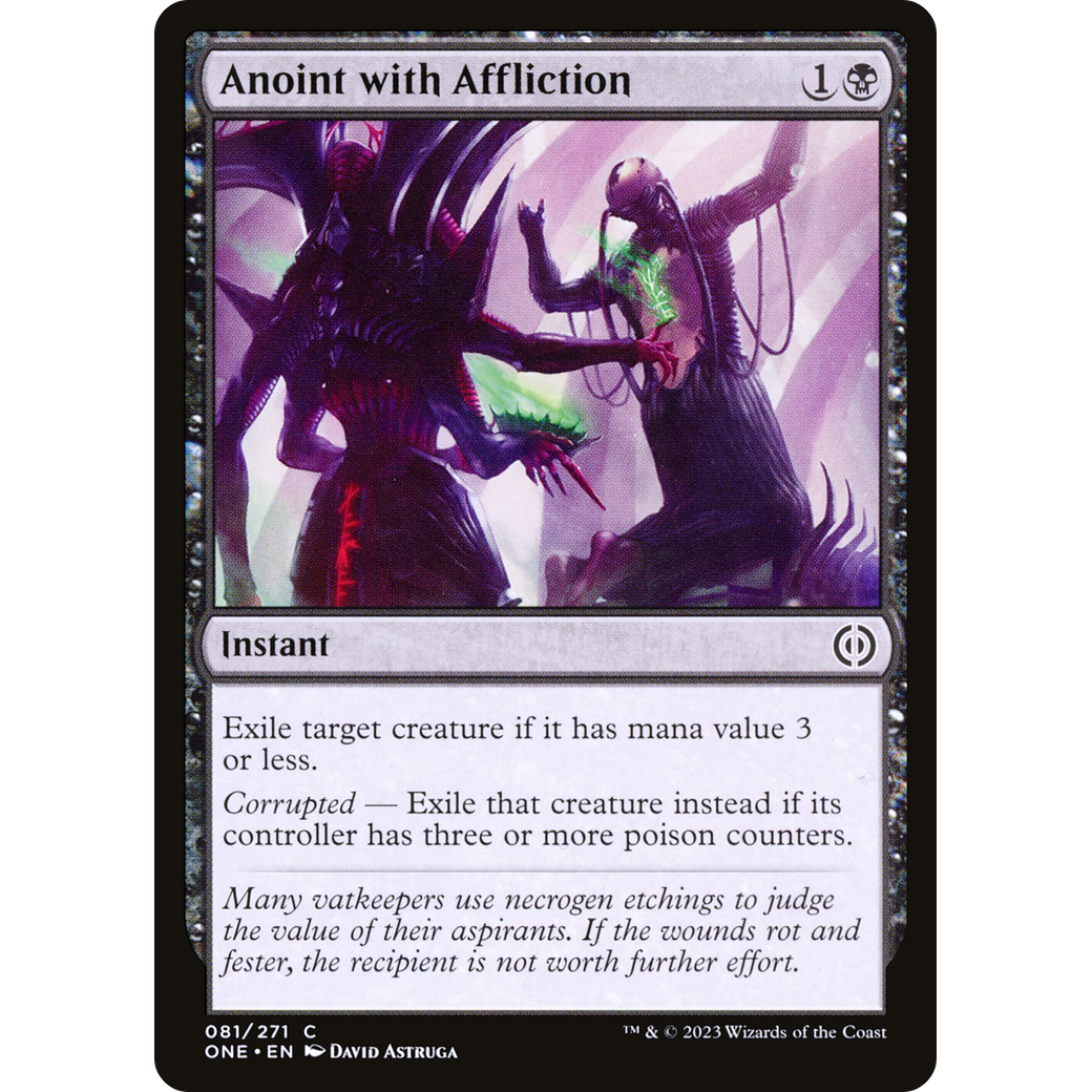Anoint with Affliction (ONE-081) - Phyrexia: All Will Be One Foil