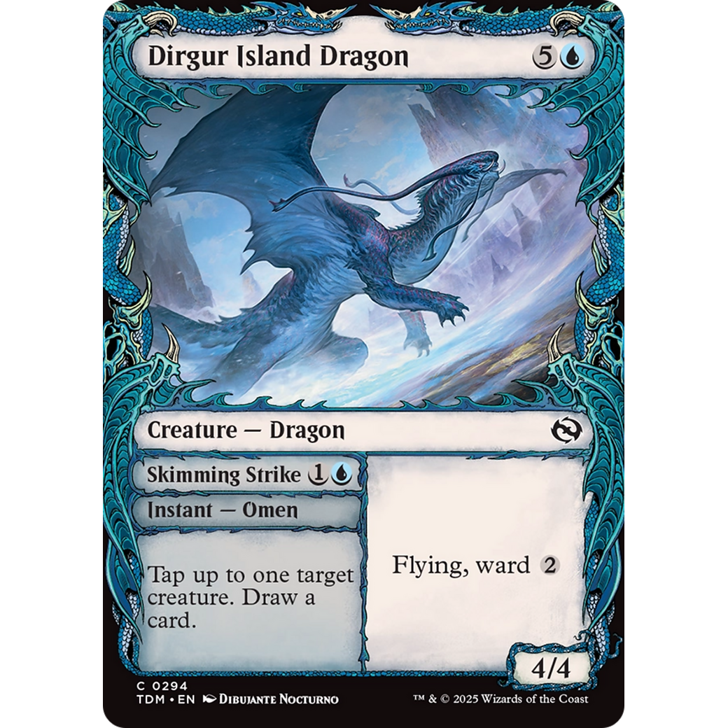 Dirgur Island Dragon // Skimming Strike (TDM-294) - Tarkir: Dragonstorm: (Showcase) Foil