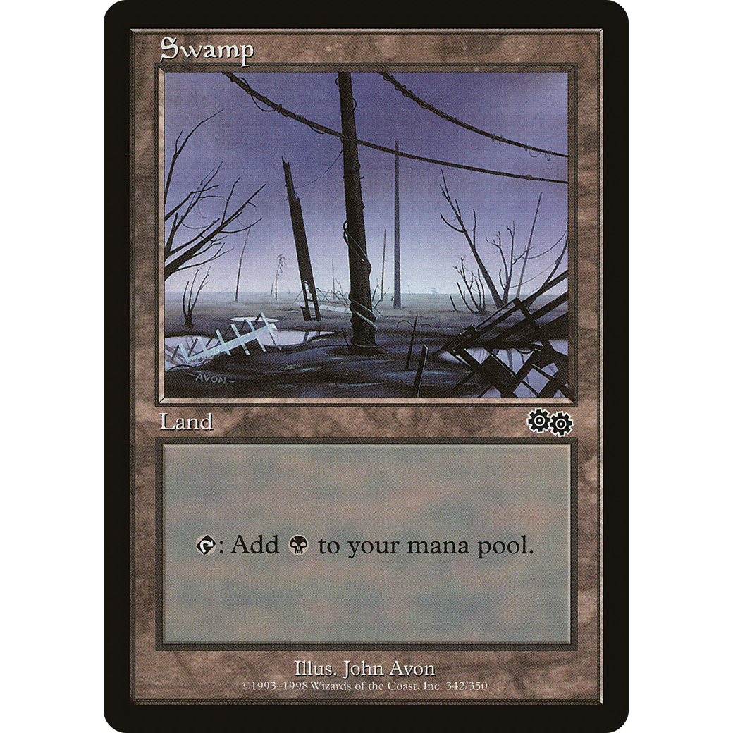 Swamp (342) (USG-342) - Urza's Saga