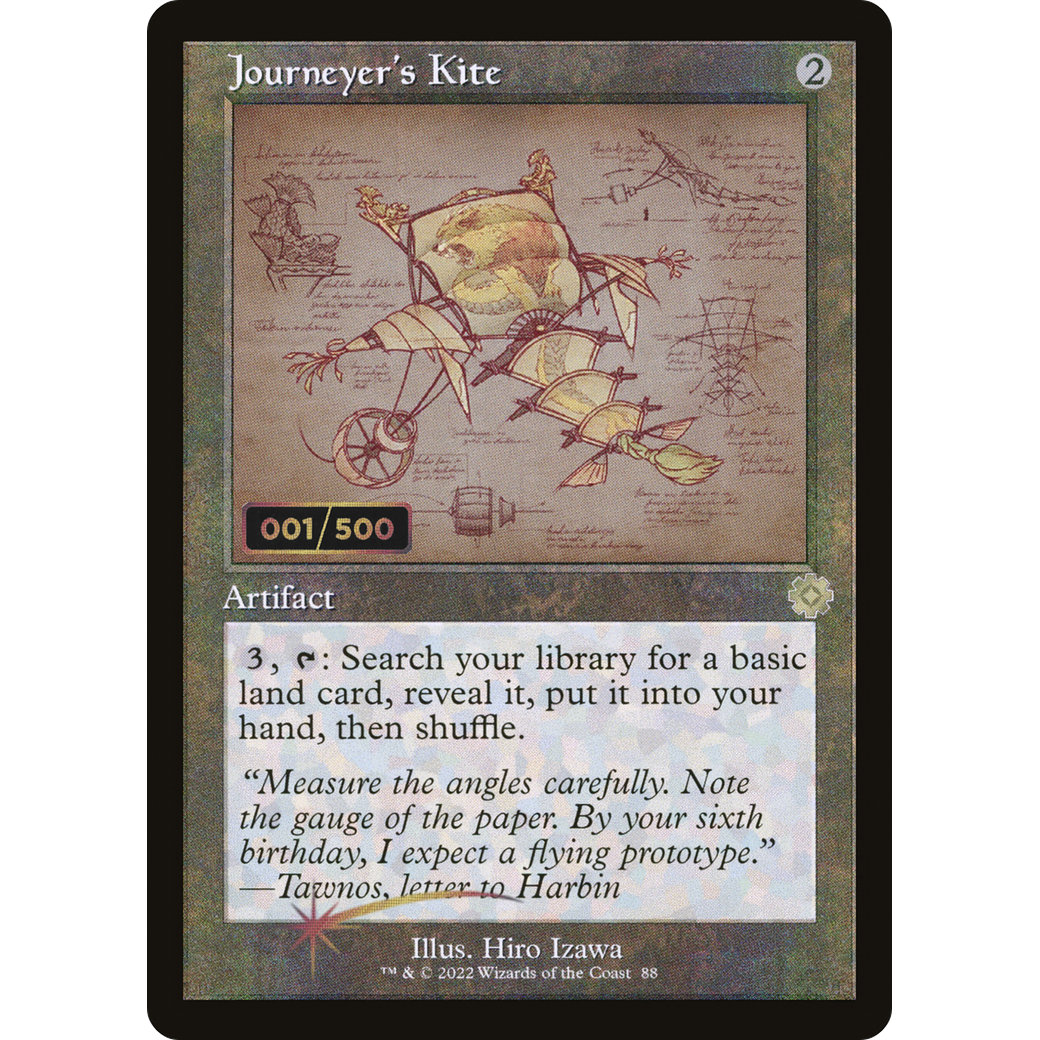 Journeyer's Kite (Schematic) (Serial Numbered) (BRR-088) - The Brothers' War Retro Artifacts Foil