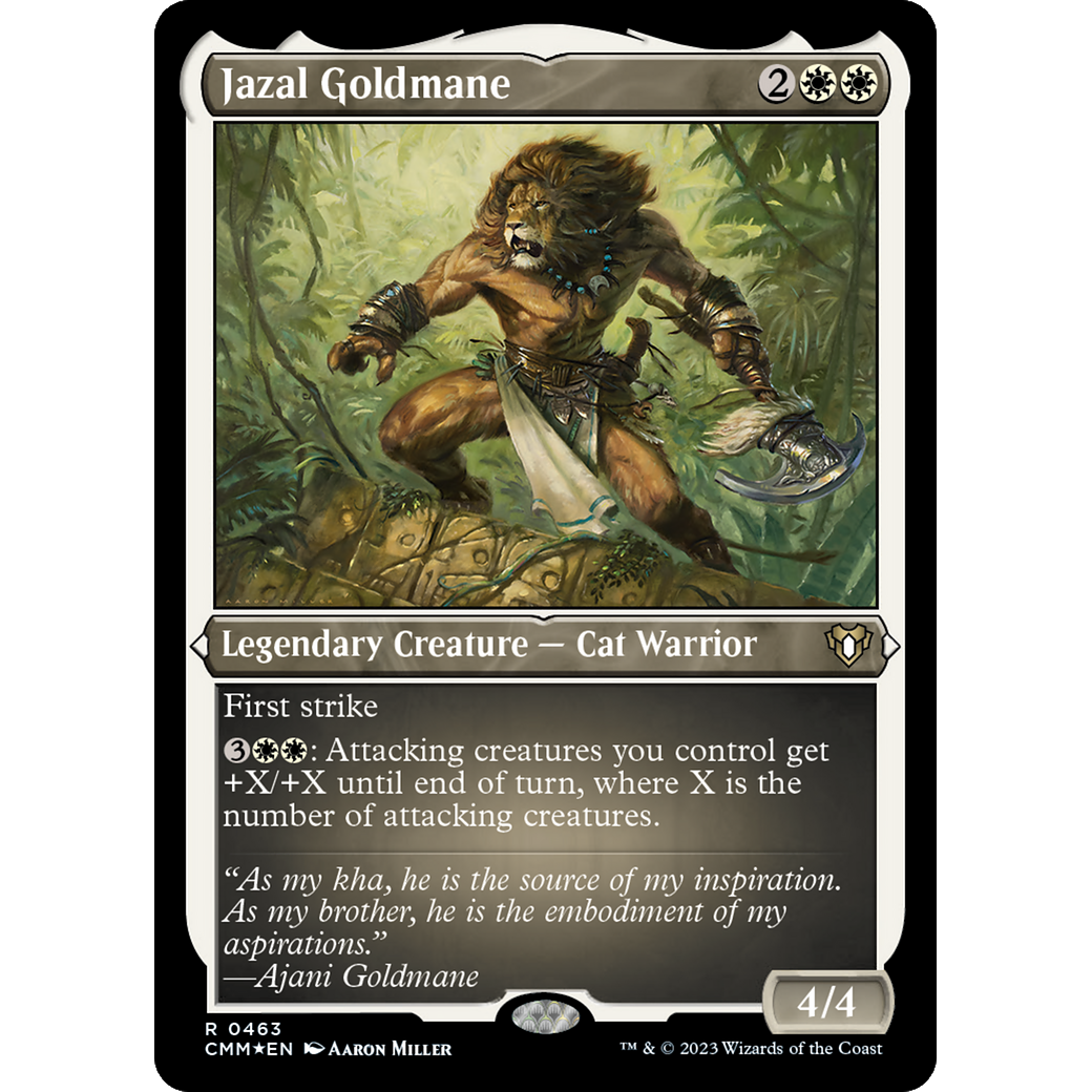 Jazal Goldmane (CMM-463) - Commander Masters Etched Foil