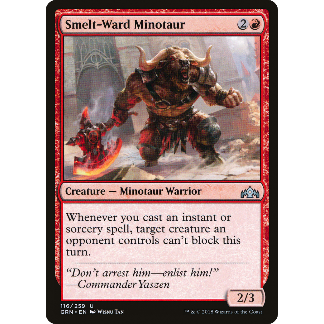 Smelt-Ward Minotaur (GRN-116) - Guilds of Ravnica Foil