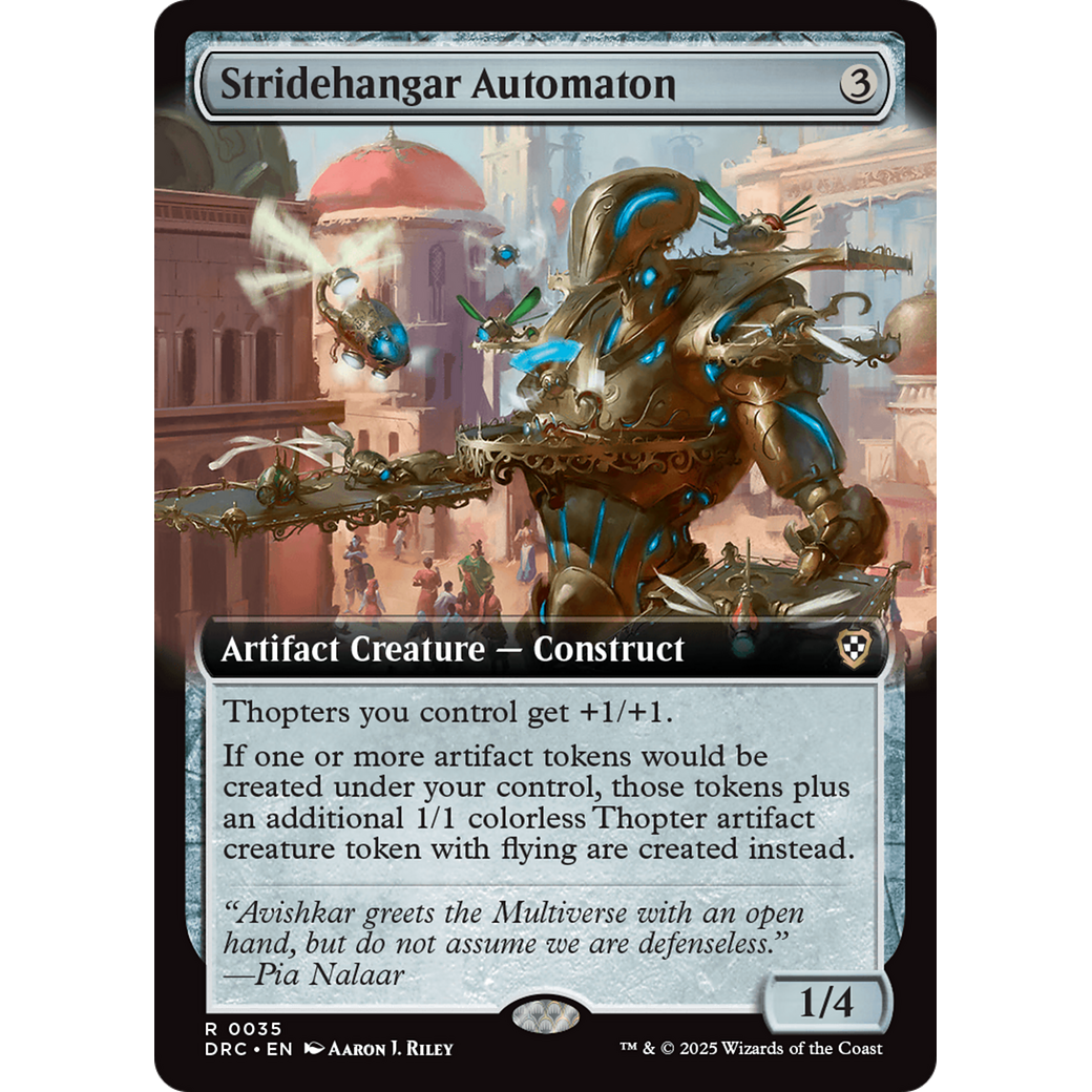 Stridehangar Automaton (DRC-035) - Commander: Aetherdrift: (Extended Art)