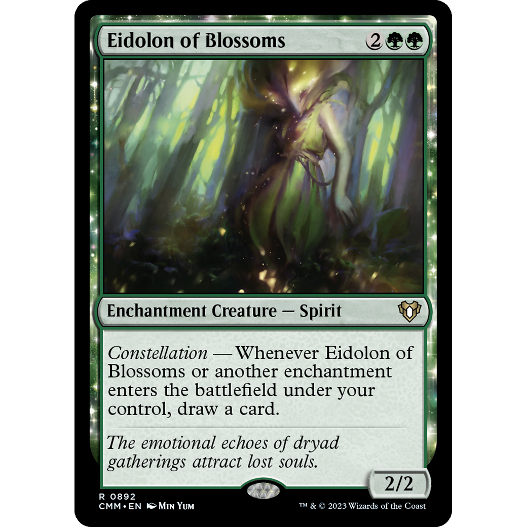 Eidolon of Blossoms (CMM-892) - Commander Masters: (enchantment)