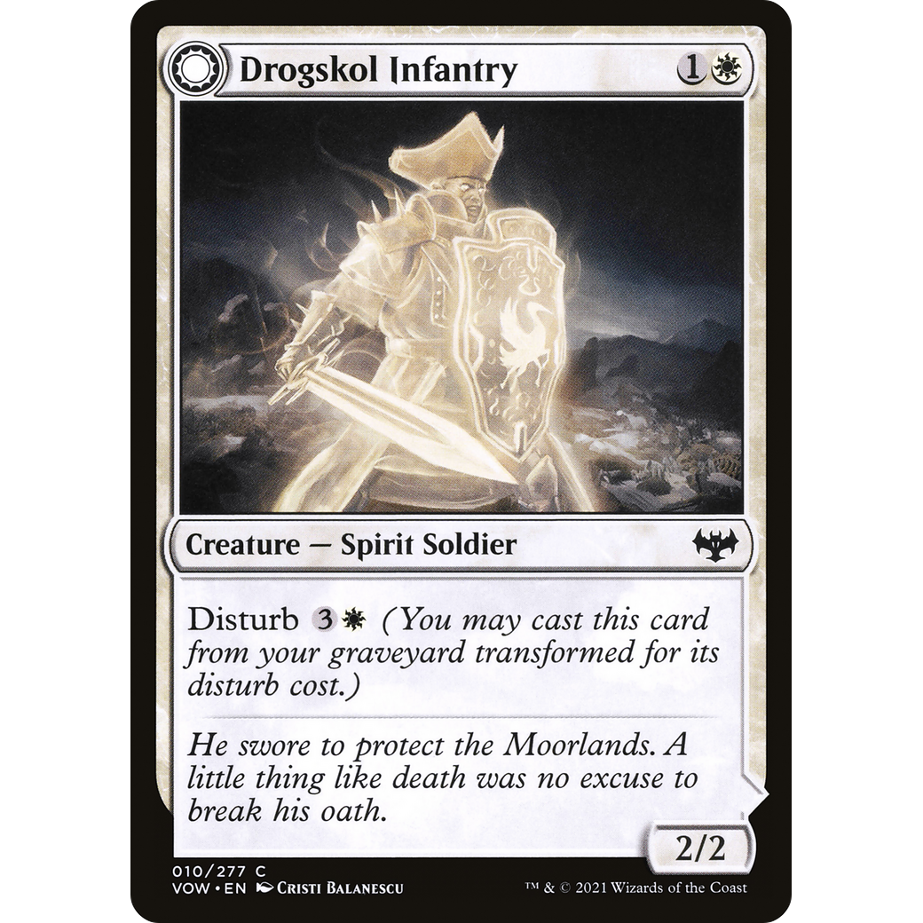 Drogskol Infantry (VOW-010) - Innistrad: Crimson Vow: (Double Faced Transform)