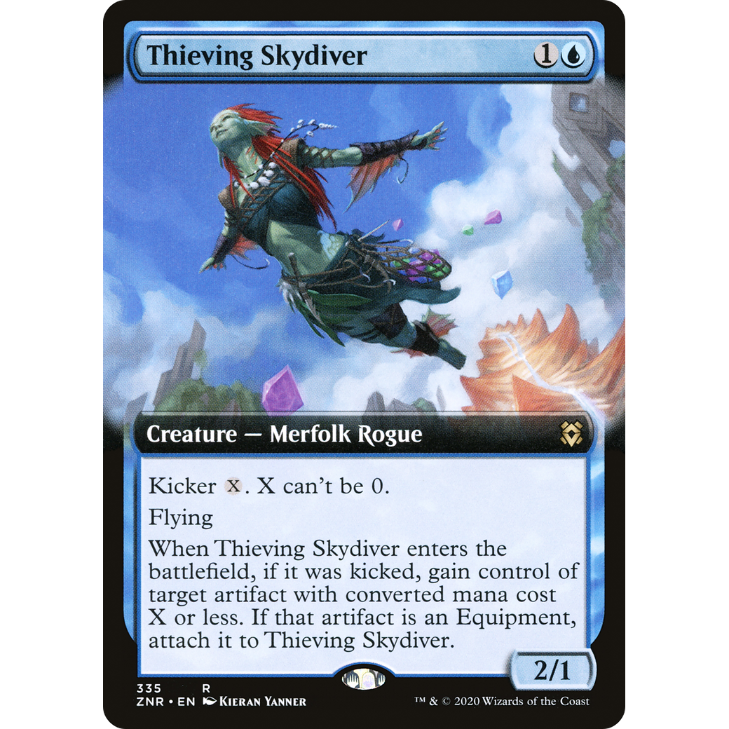 Thieving Skydiver (Extended Art) (ZNR-335) - Zendikar Rising: (Extended Art)