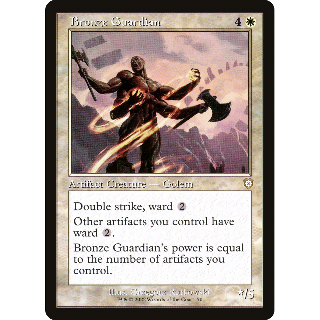 Bronze Guardian (Retro Frame) (BRC-070) - The Brothers' War Commander