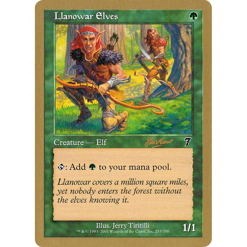Llanowar Elves - 2002 Sim Han How (7ED) (WCD-) - World Championship Decks 2002