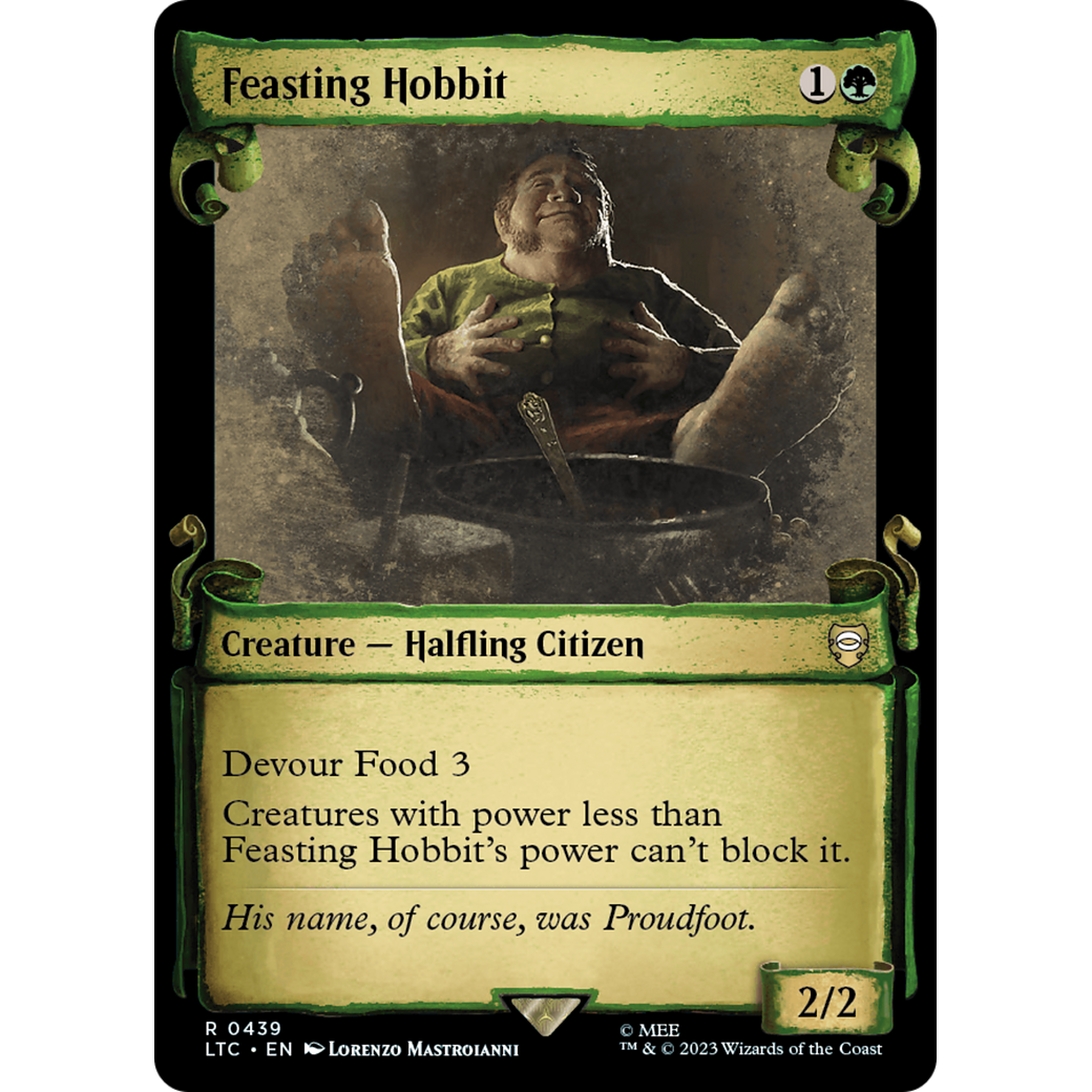 Feasting Hobbit (LTC-439) - Tales of Middle-earth Commander: (Showcase) Foil