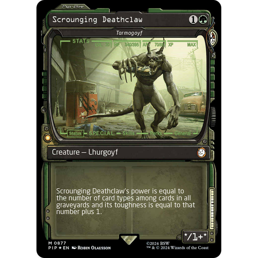 Tarmogoyf (PIP-877) - Fallout / Scrounging Deathclaw: (Showcase) Foil