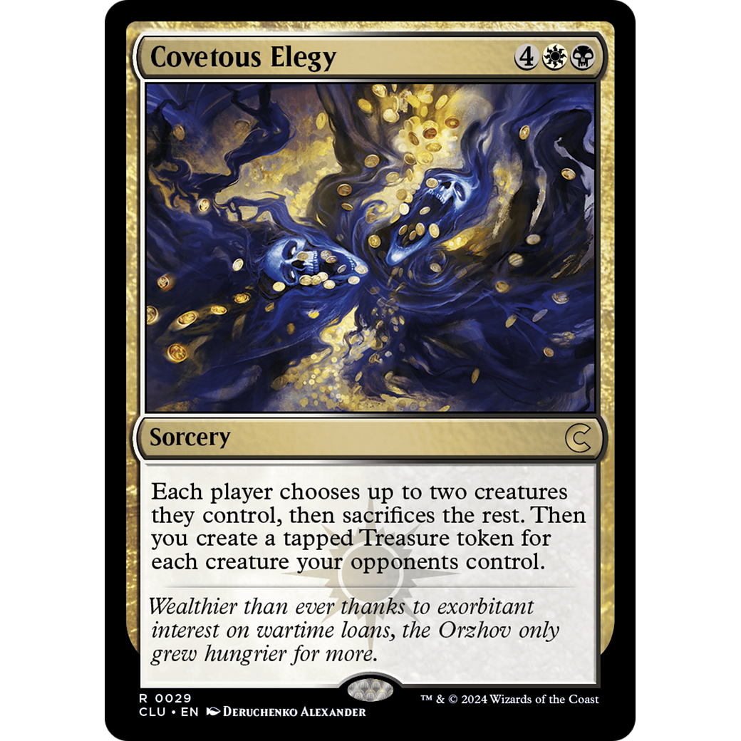 Covetous Elegy (CLU-029) - Ravnica: Clue Edition