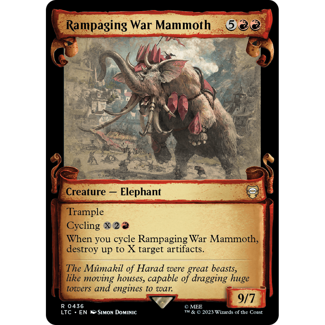 Rampaging War Mammoth (LTC-436) - Tales of Middle-earth Commander: (Showcase) Foil