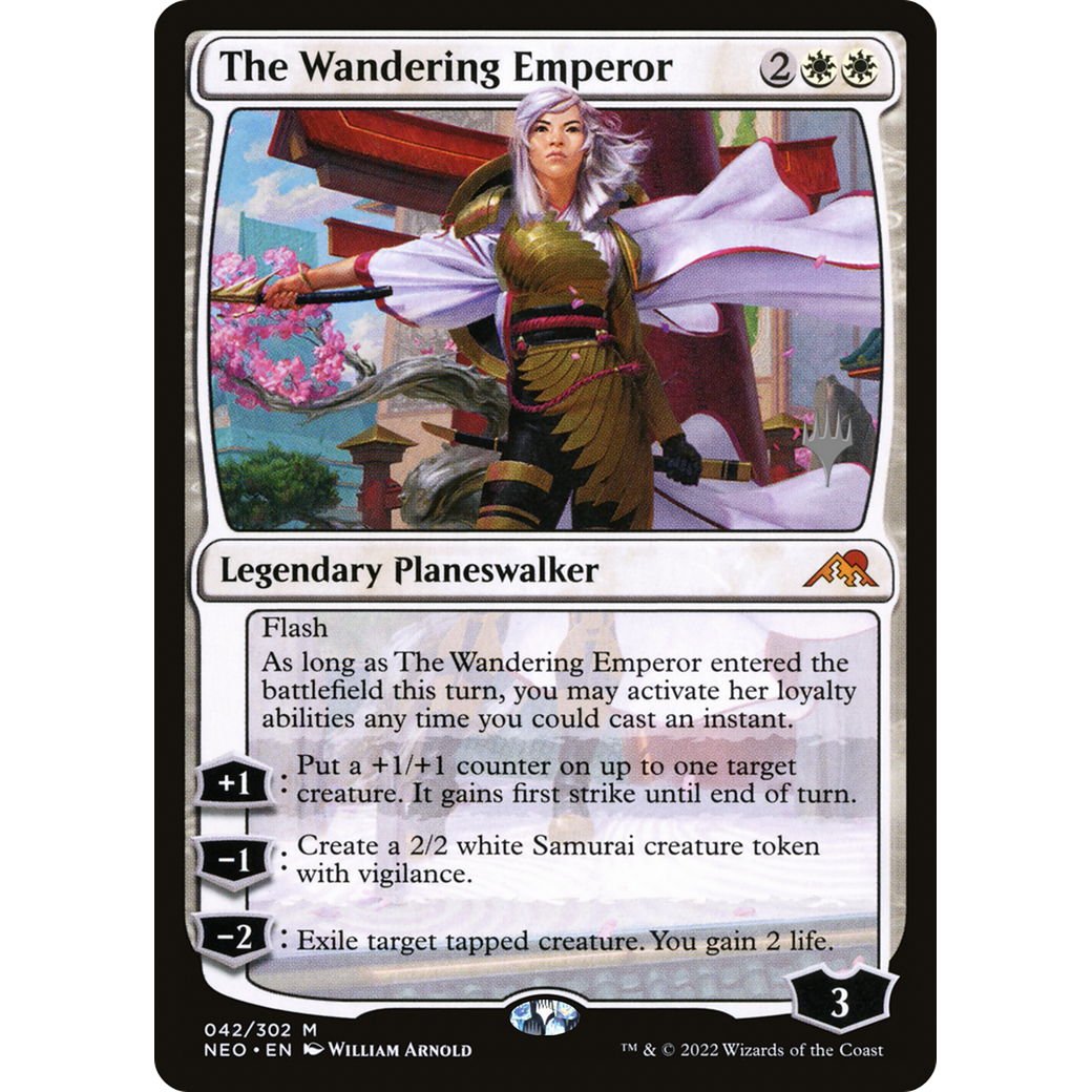 The Wandering Emperor (PPNEO-42P) - Kamigawa: Neon Dynasty Promos Foil