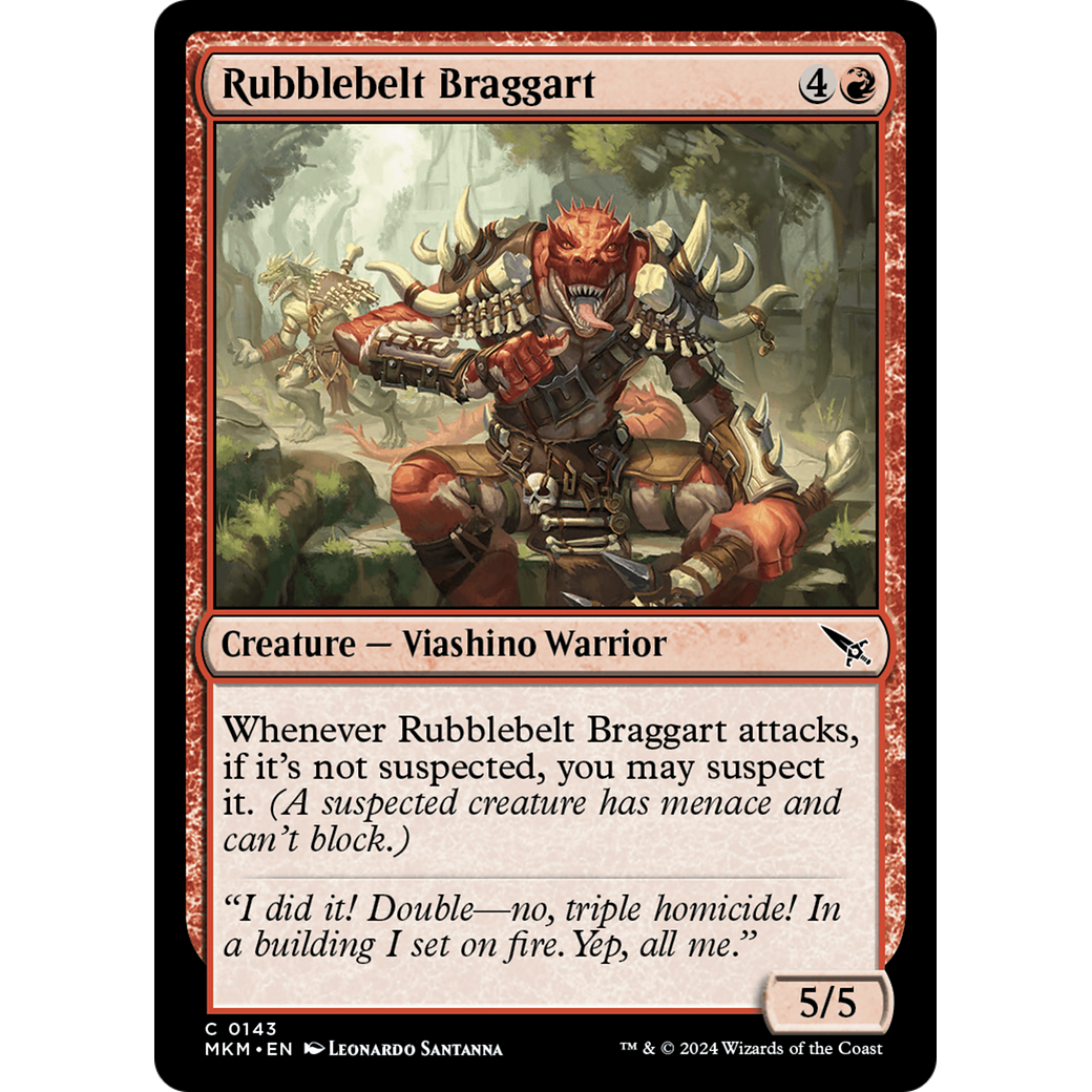 Rubblebelt Braggart (MKM-143) - Murders at Karlov Manor Foil