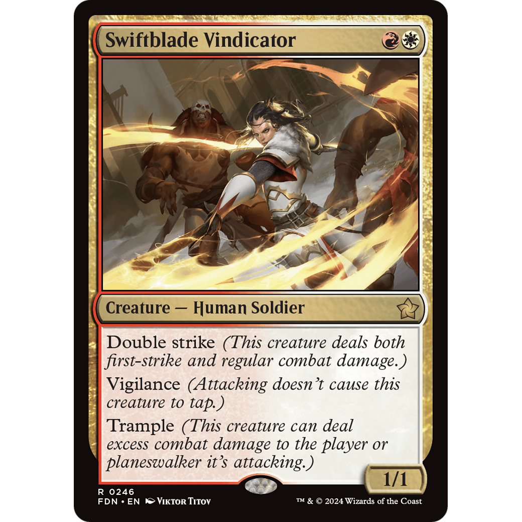 Swiftblade Vindicator (FDN-246) - Foundations Foil