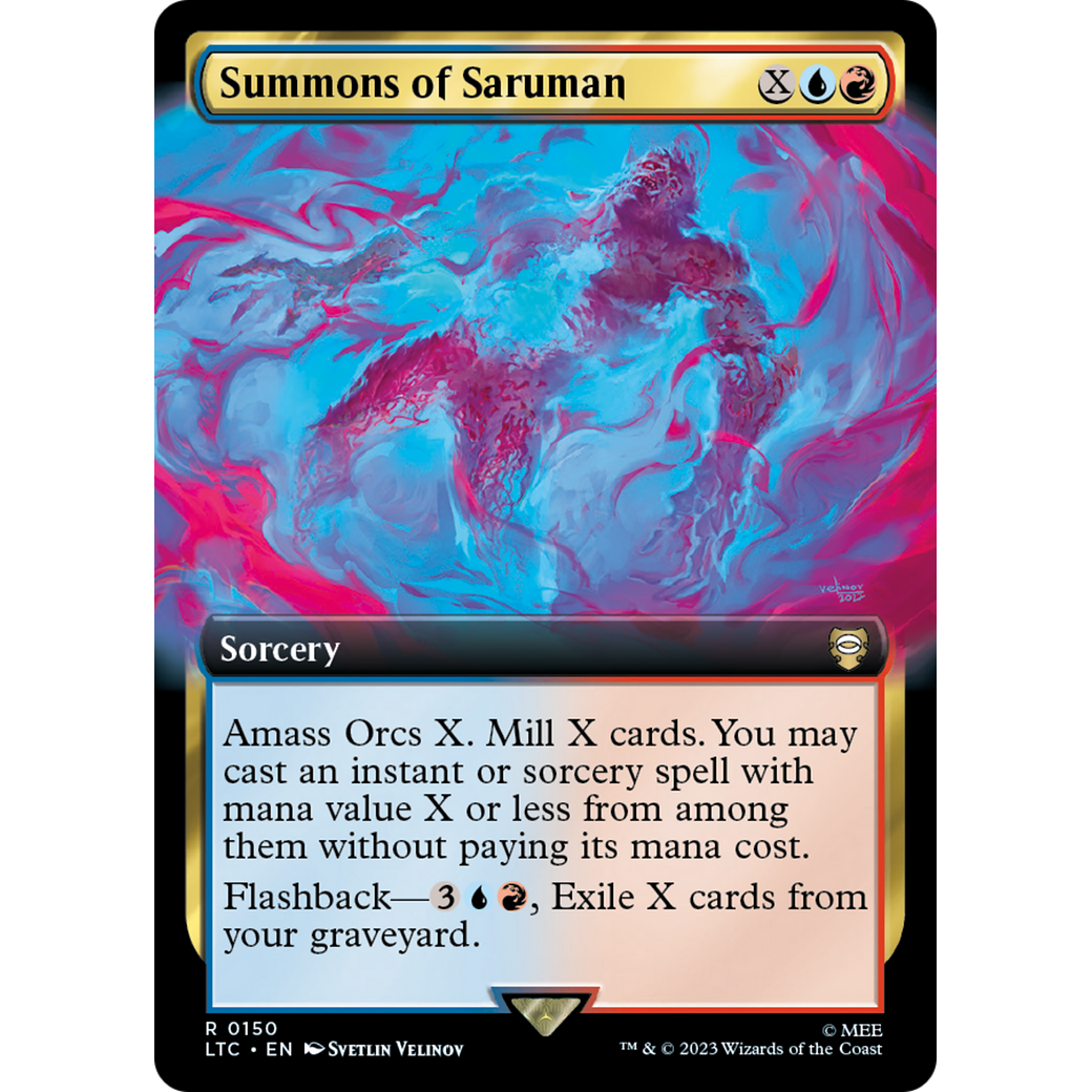 Summons of Saruman (Extended Art) (LTC-150) - Tales of Middle-earth Commander: (Extended Art) Foil