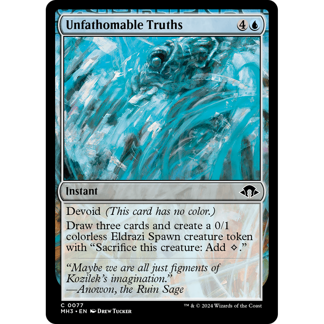 Unfathomable Truths (MH3-077) - Modern Horizons 3: (devoid) Foil