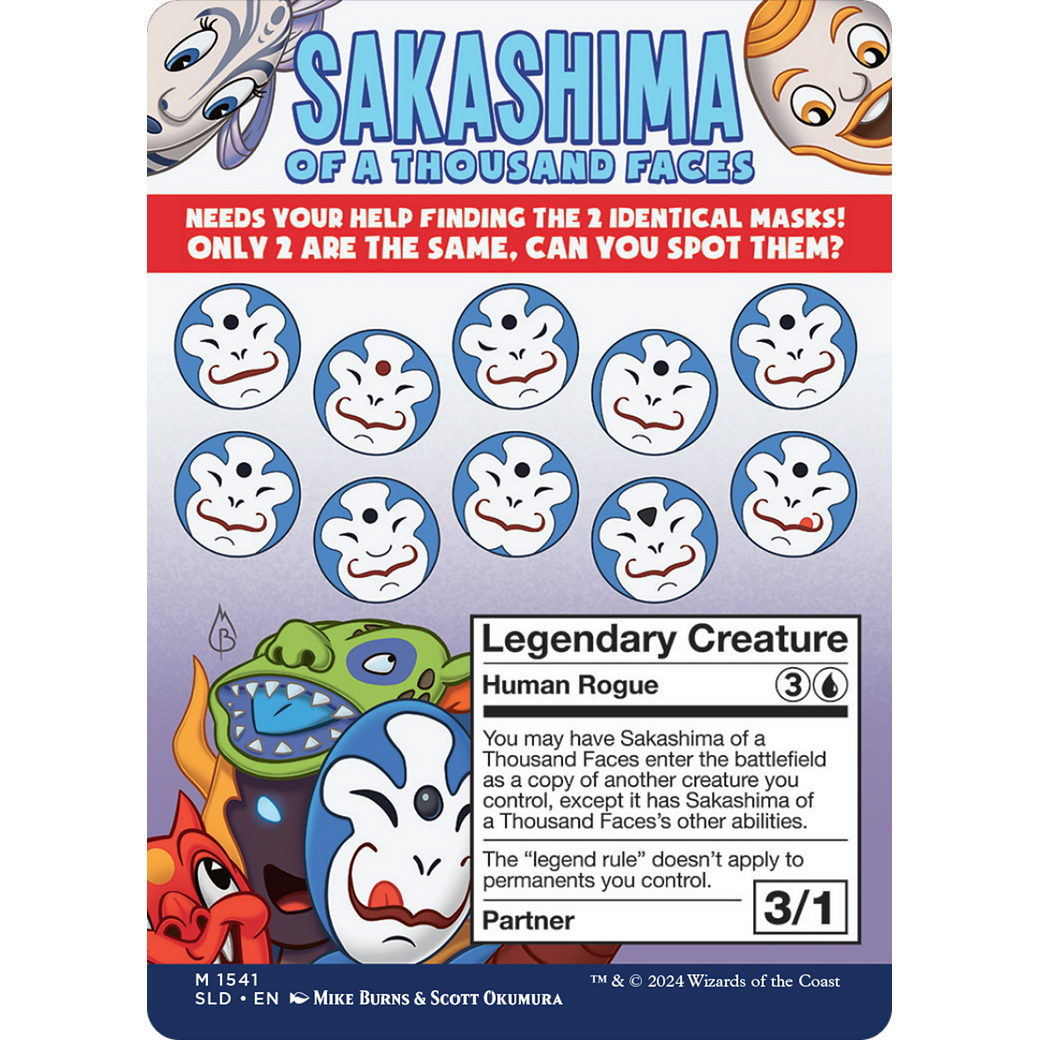 Sakashima of a Thousand Faces (SLD-1541) - Secret Lair Drop (Borderless)