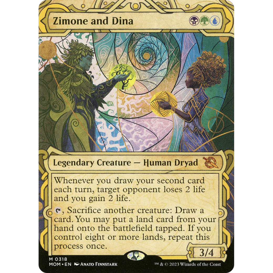 Zimone and Dina (MOM-318) - March of the Machine: (Showcase) (Borderless)