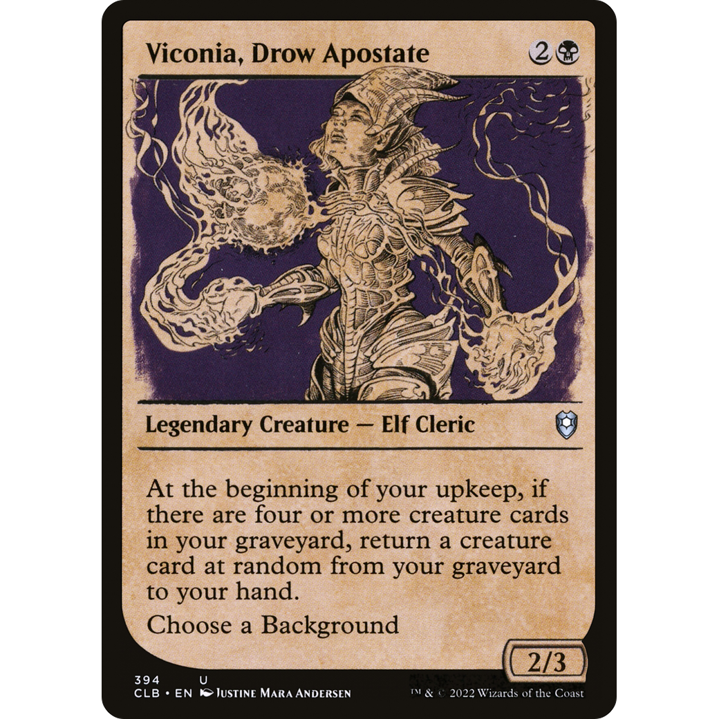 Viconia, Drow Apostate (CLB-394) - Commander Legends: Battle for Baldur's Gate: (Showcase) Foil