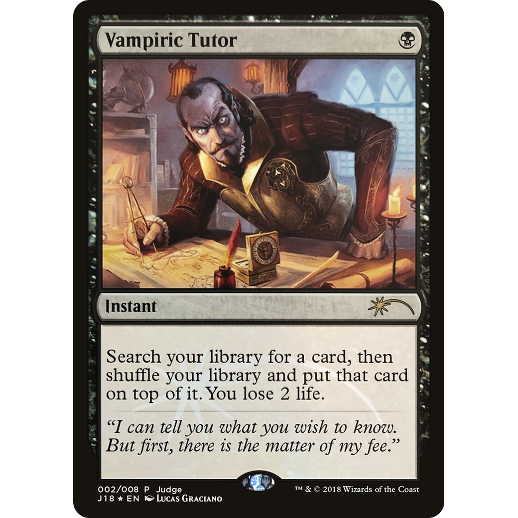 Vampiric Tutor (J18) (JDG-002) - Judge Gift Cards 2018 Foil
