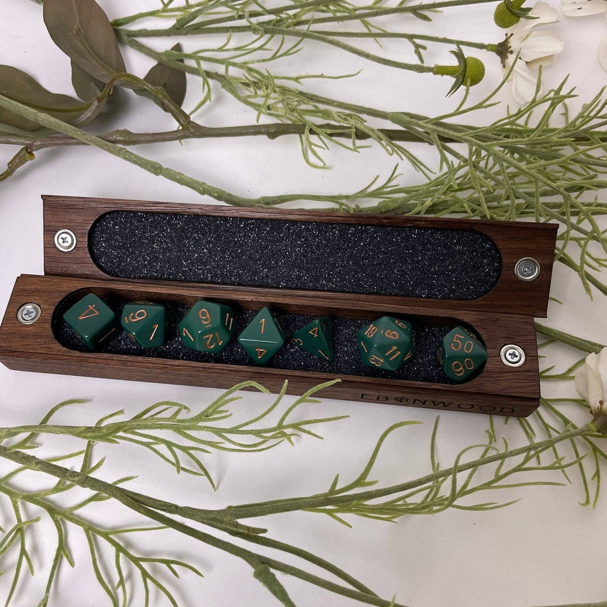 Dice Vault for D&D, Walnut Dice Box, Tabletop Gaming Storage, D20 Dice Holder, Wooden Gift: No
