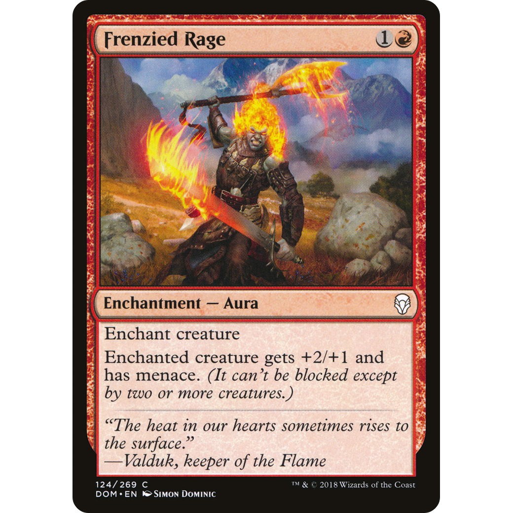 Frenzied Rage (DOM-124) - Dominaria Foil