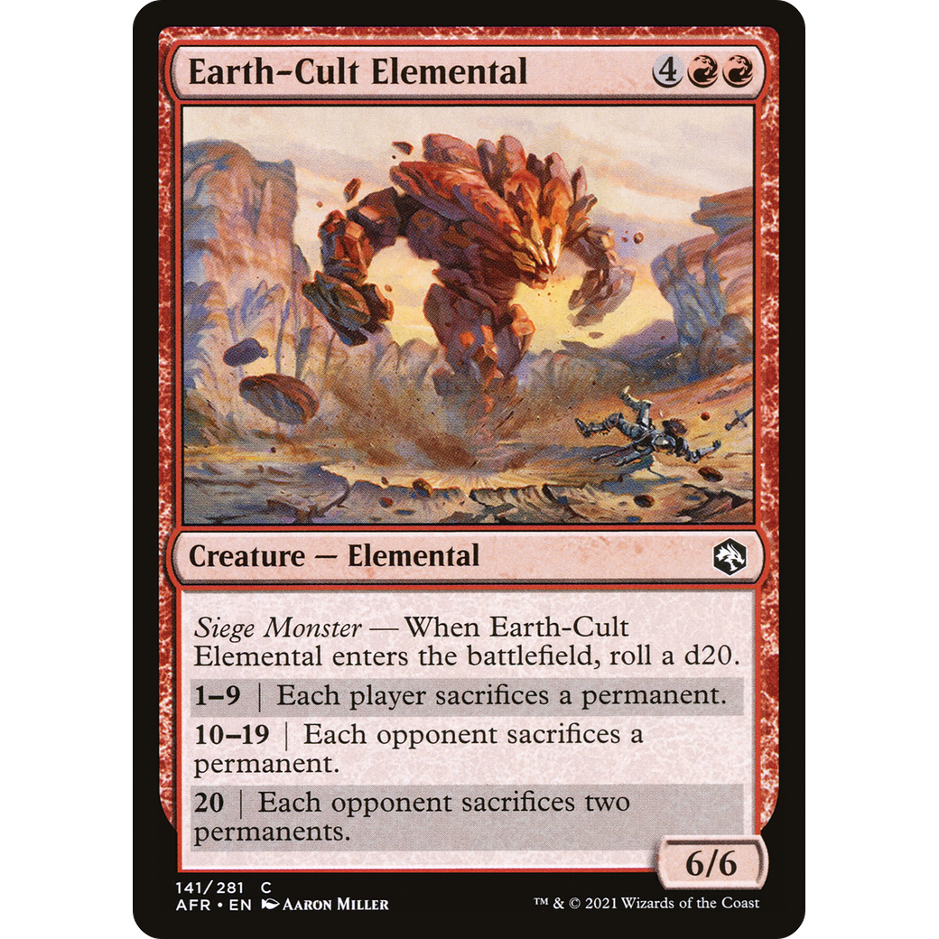 Earth-Cult Elemental (AFR-141) - Adventures in the Forgotten Realms