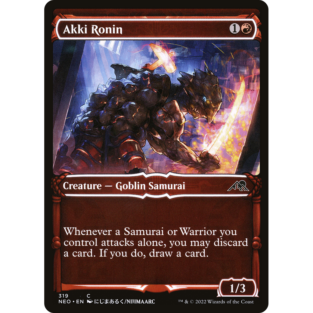 Akki Ronin (NEO-319) - Kamigawa: Neon Dynasty: (Showcase) Foil