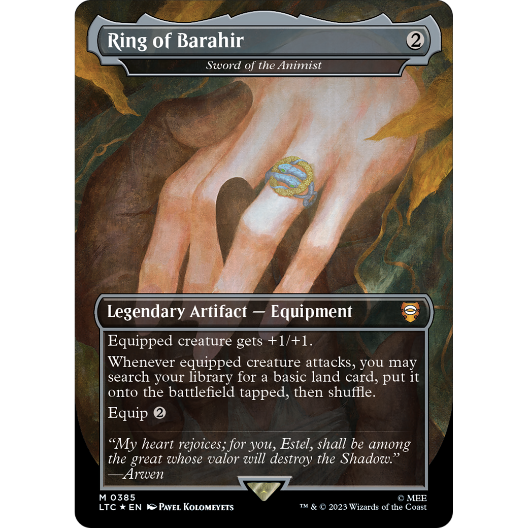Sword of the Animist (LTC-385) - Tales of Middle-earth Commander / Ring of Barahir (Borderless) Foil