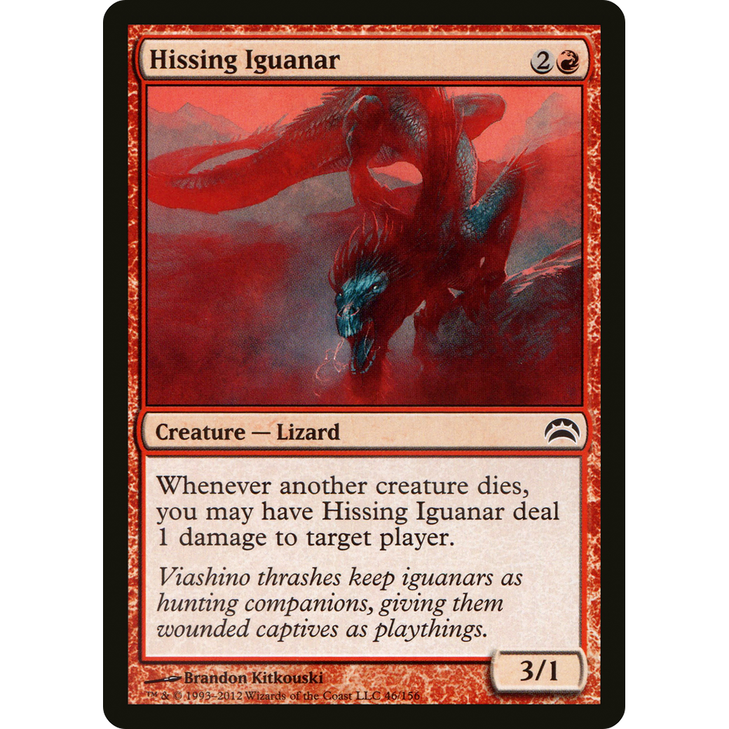 Hissing Iguanar (PC2-046) - Planechase 2012 Foil