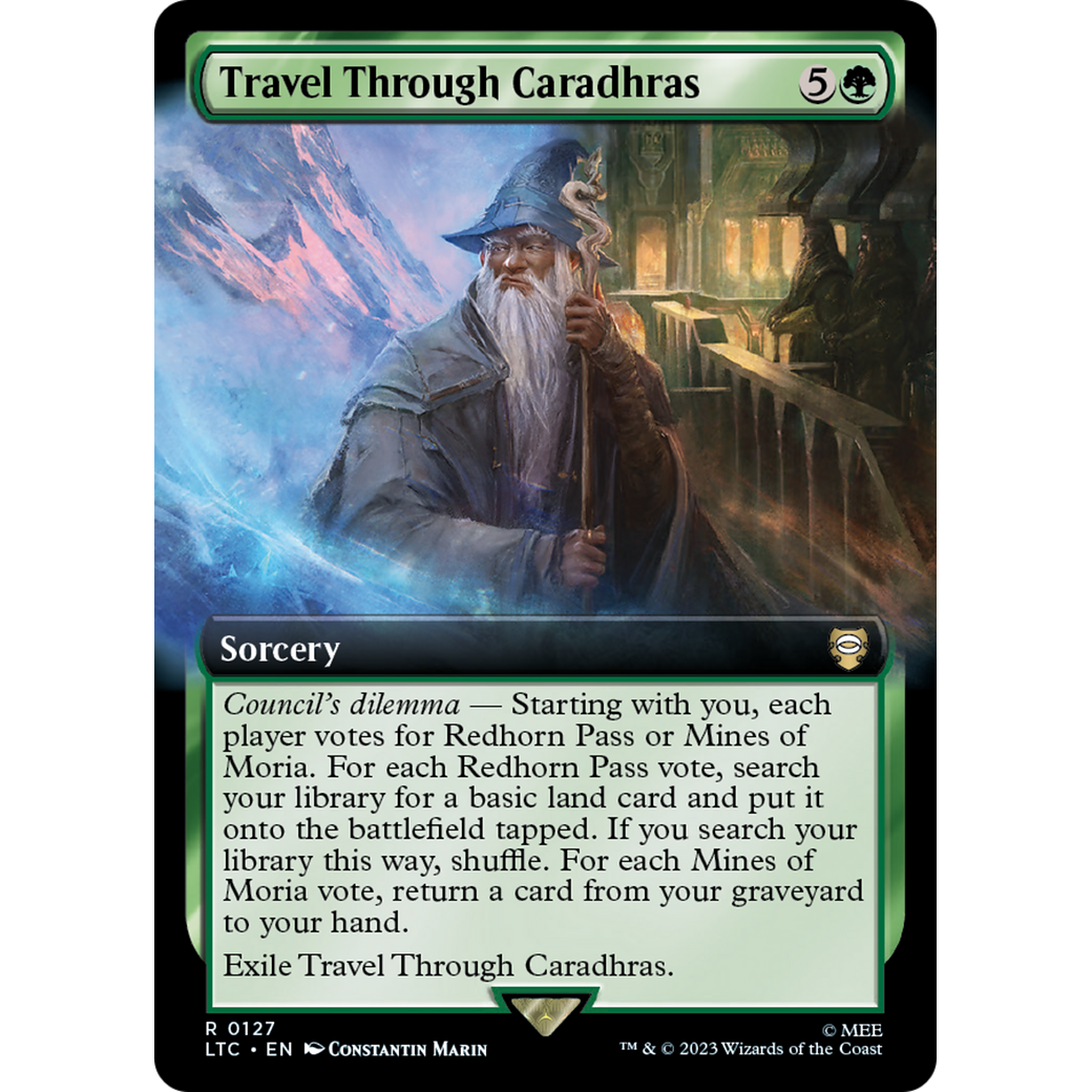 Travel Through Caradhras (Extended Art) (LTC-127) - Tales of Middle-earth Commander: (Extended Art) Foil