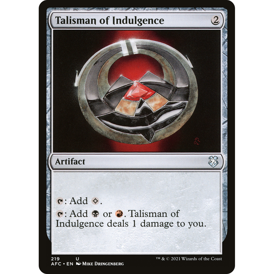 Talisman of Indulgence (AFC-219) - Forgotten Realms Commander