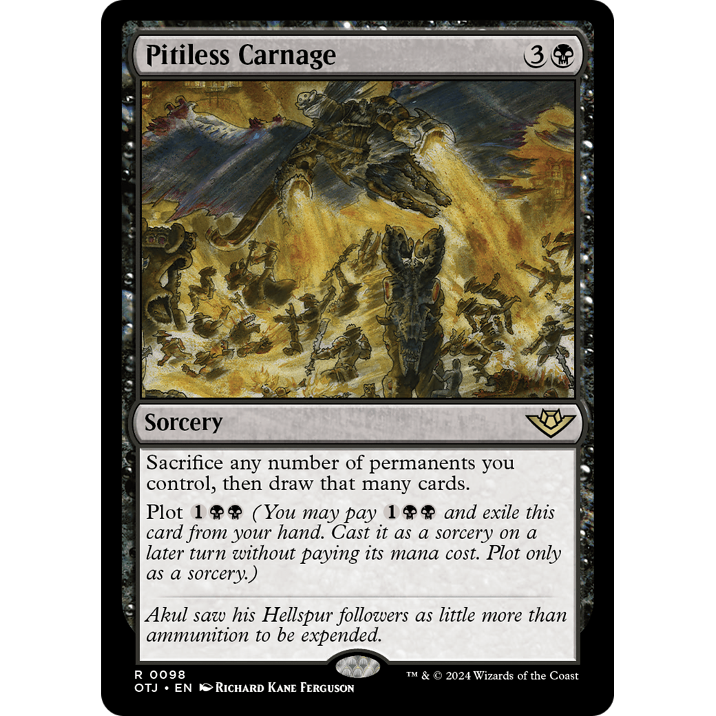 Pitiless Carnage (OTJ-098) - Outlaws of Thunder Junction Foil