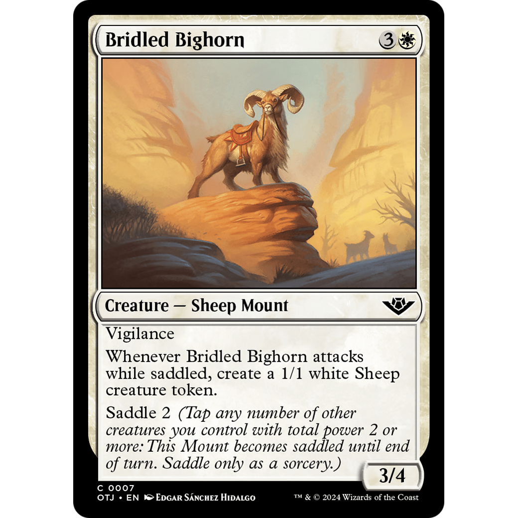Bridled Bighorn (OTJ-007) - Outlaws of Thunder Junction Foil
