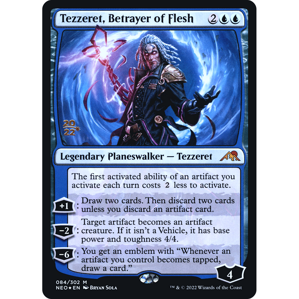 Tezzeret, Betrayer of Flesh (PRE-84S) - Kamigawa: Neon Dynasty Promos Foil