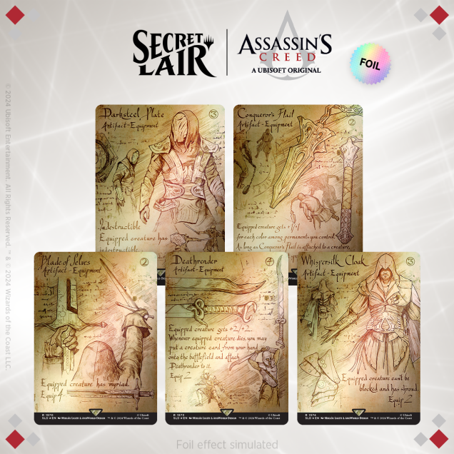 Magic the Gathering: Secret Lair X Assassin’s Creed: Da Vinci’s Designs