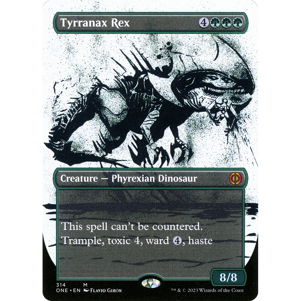Tyrranax Rex (ONE-314) - Phyrexia: All Will Be One: (Showcase) (Borderless) Foil