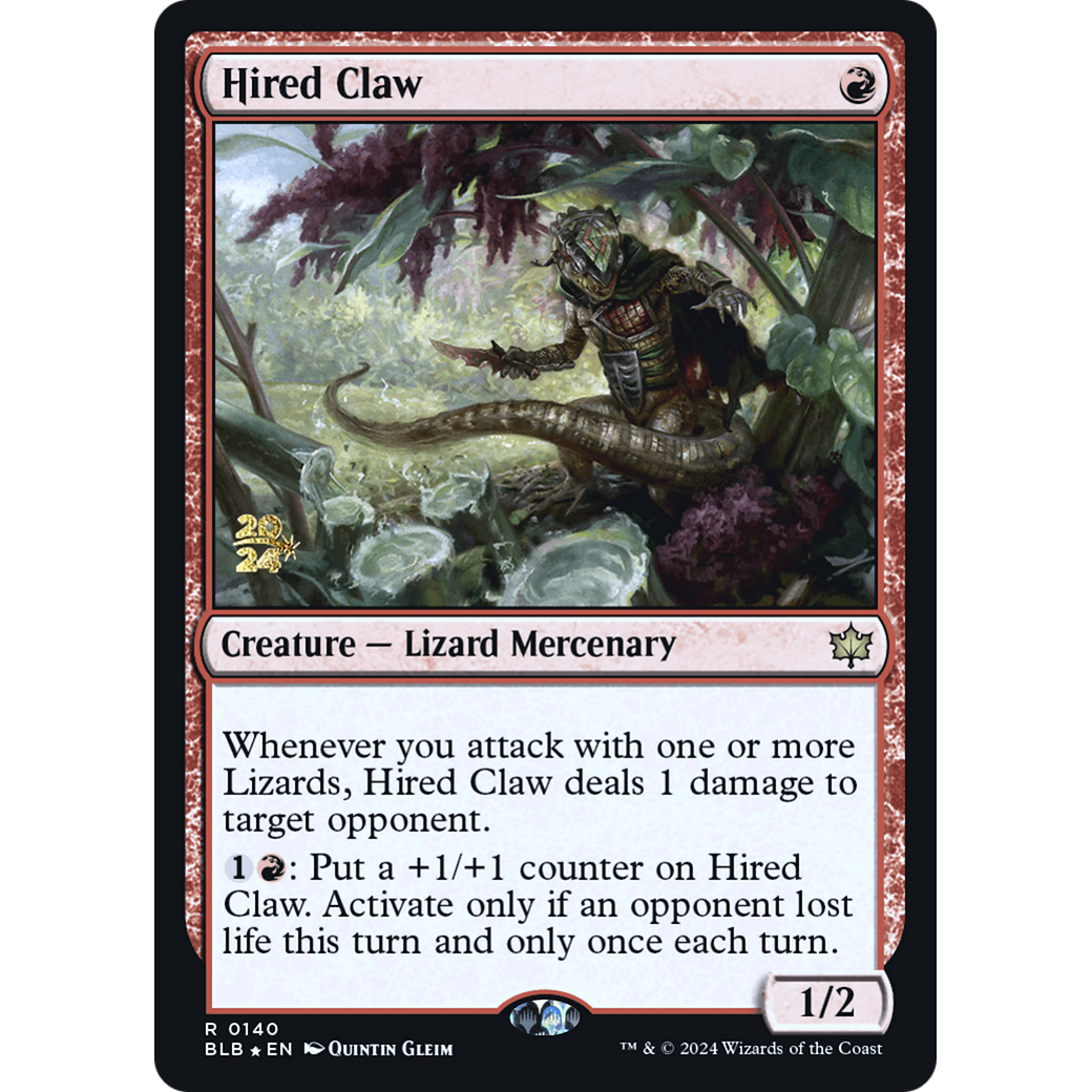 Hired Claw (PRE-140S) - Bloomburrow Promos Foil